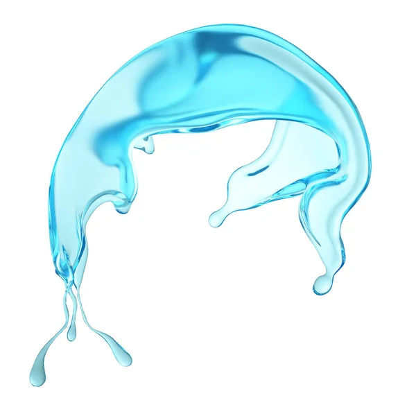 Salpicadura de agua. Ilustración 3d, representación 3d . — Foto de Stock