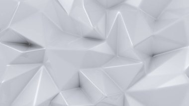 Şık beyaz kristal arka plan. 3d illüstrasyon, 3d canlandırma.