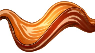 Beyaz arka planda ayrı bir çay serpintisi. 3d illüstrasyon, 3d canlandırma.