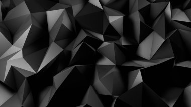 Kaliteli siyah kristal arka plan. 3d illüstrasyon, 3d canlandırma.