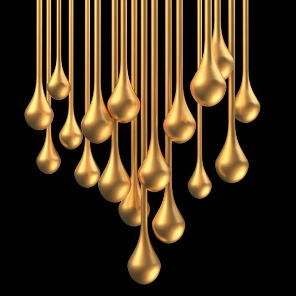 Mysterious, beautiful, luxury gold splash. 3d illustration, 3d rendering.