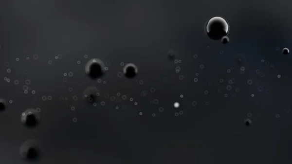 Fondo fantástico, abstracto, negro, espacial. Ilustración 3d, representación 3d . — Foto de Stock