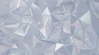 Şık beyaz kristal arka plan. 3d illüstrasyon, 3d canlandırma.