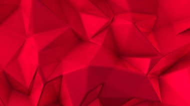 Şık kırmızı kristal arka plan. 3d illüstrasyon, 3d canlandırma.