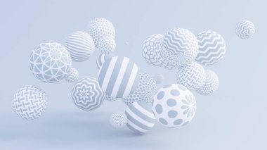 Taşaklı mavi arka plan. 3d illüstrasyon, 3d canlandırma.
