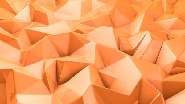 Fundo de cristal laranja elegante. Ilustração 3d, renderização 3d . — Fotografia de Stock