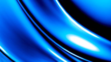 Pliseli ve bukleli zarif koyu mavi arka plan. 3d illüstrasyon, 3d canlandırma.