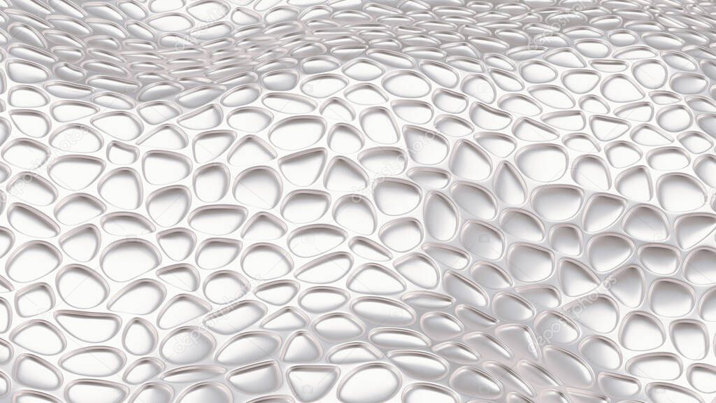 Luxury silver background with leather texture. 3d illustration, 3d rendering.