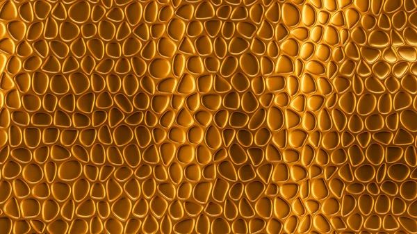 Luksusowe złote tło o skórzanej fakturze. Ilustracja 3D, renderowanie 3D. — Zdjęcie stockowe
