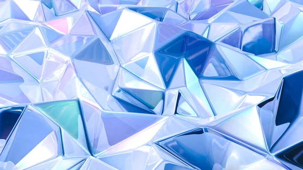 Blue crystal background. 3d illustration, 3d rendering.