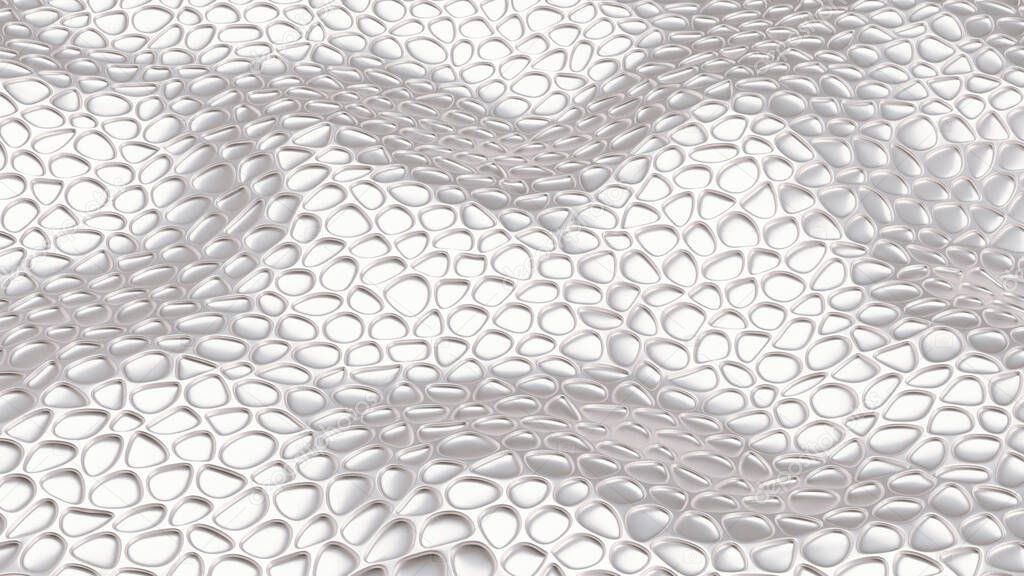 Luxury silver background with leather texture. 3d illustration, 3d rendering.