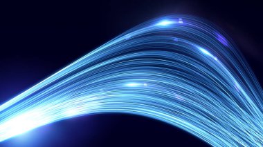 Işık parıltısı soyut efekt siyah arkaplan. 3d illüstrasyon, 3d canlandırma.