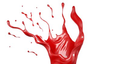 İzole edilmiş beyaz resim, üç boyutlu resim, üç boyutlu resim. 