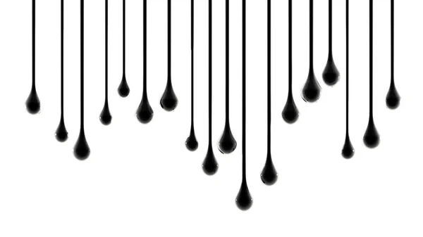 Splash de líquido preto. Ilustração 3d, renderização 3d. — Fotografia de Stock