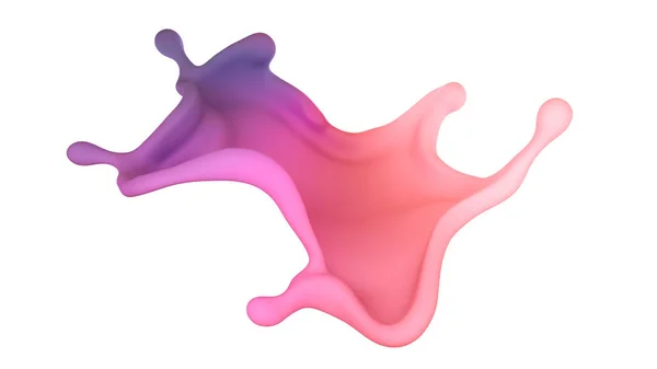 Belo respingo multi-color de líquido ou tinta. Ilustração 3D — Fotografia de Stock