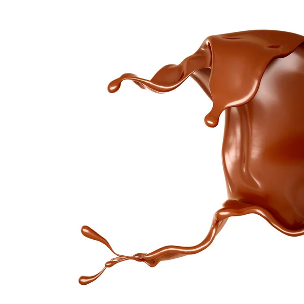 Egy kis csokoládé. 3D illusztráció, 3D-s renderelés. — Stock Fotó