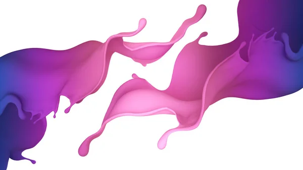 Beautiful multi-color splash of liquid or paint. 3D illustration — Stock Photo, Image