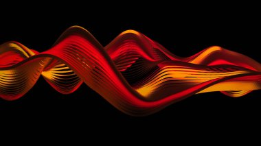 Kırmızı parıltılı güzel bir siyah arkaplan. 3d illüstrasyon, 