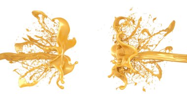 Bir tutam karamel. 3d illüstrasyon, 3d canlandırma.
