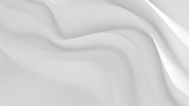 Kumaşlı kumaşlı zarif beyaz bir arkaplan. 3d illüstrasyon, 3