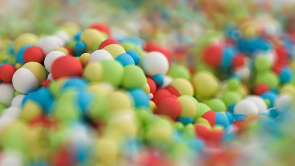 Sfondo geometrico multicolore delle particelle. Illustrazione 3d, rendering 3d . — Foto Stock