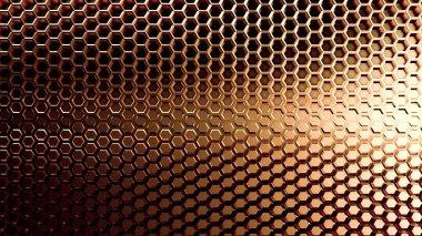 Altın metal arka plan dokusu. 3d illüstrasyon, 3d canlandırma.