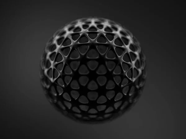 Schwarzer Hintergrund mit Form. 3D Illustration, 3D Rendering. — Stockfoto