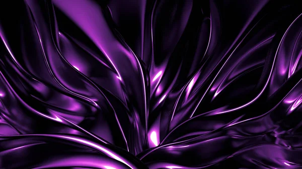 Elegante elegante fondo púrpura oscuro con pliegues, cortinas y remolinos. Ilustración 3d, representación 3d . —  Fotos de Stock