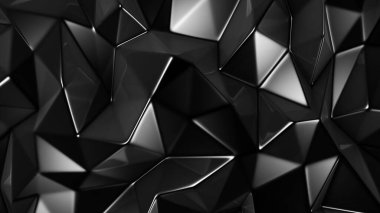 Kaliteli siyah kristal arka plan. 3d illüstrasyon, 3d canlandırma.