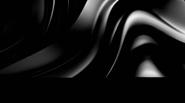Fundo preto com tecido de cortinas. Ilustração 3d, renderização 3d . — Fotografia de Stock