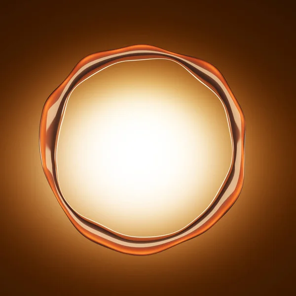 L'anello di liquido è marrone. Illustrazione 3d, rendering 3d . — Foto Stock