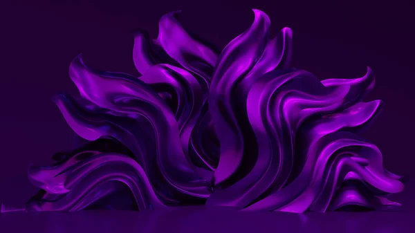 Luxury background with purple drapery fabric. 3d illustration, 3 — Stockfoto