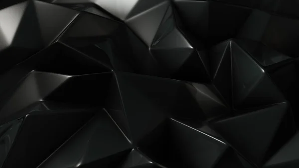 Stilvoller schwarzer Kristallhintergrund. 3D Illustration, 3D Rendering. — Stockfoto