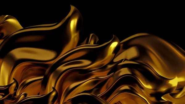 Розкішний фон із золотою драпіровкою. 3d ілюстрація, 3d візуалізація . — стокове фото