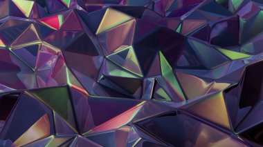 Mor kristal arka plan. 3d illüstrasyon, 3d canlandırma.