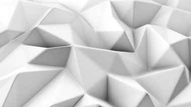 Şık beyaz kristal arka plan. 3d illüstrasyon, 3d canlandırma.