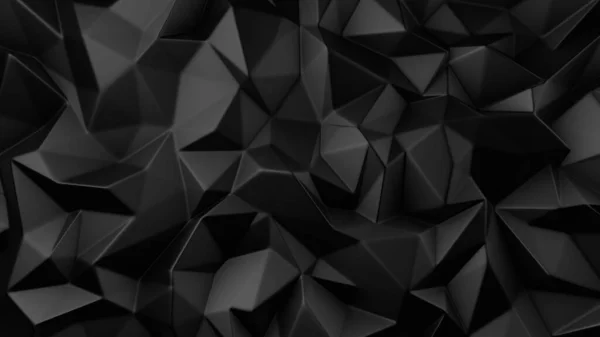 スタイリッシュなブラッククリスタルの背景。3Dイラスト, 3Dレンダリング. — ストック写真