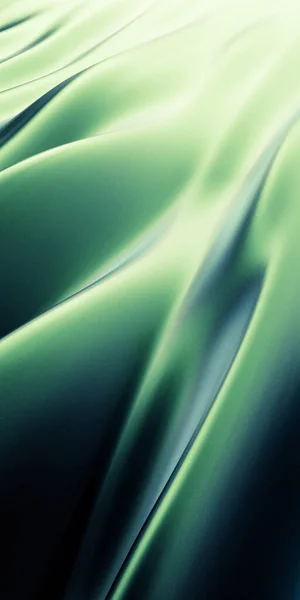 Luxury sfondo tessuto drappeggio verde. Illustrazione 3d, rendering 3d . — Foto Stock