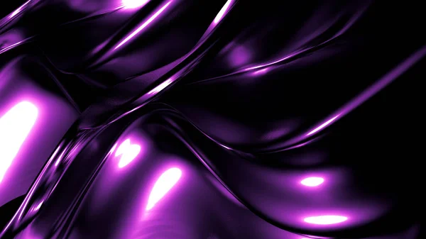 Elegant stylish purple dark background with pleats, Drapes and swirls. 3d illustration, 3d rendering. — Stock Photo, Image