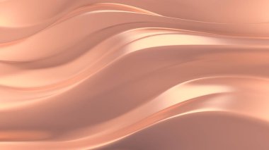 Altın pürüzsüz arka plan. 3d illüstrasyon, 3d canlandırma.