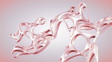 Soyut şekil arkaplanı. 3d illüstrasyon, 3d canlandırma.