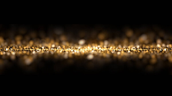 Glitter black isolated background. 3d illustration, 3d rendering.