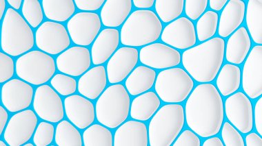 Soyut mavi beyaz arka plan. 3d illüstrasyon, 3d canlandırma.