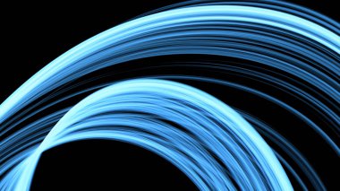 Işık parıltısı soyut efekt siyah arkaplan. 3d illüstrasyon, 3d canlandırma.