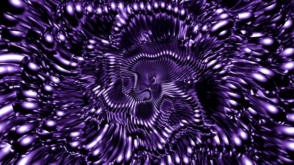 Snygg metallic lila svart bakgrund med linjer och vågor. 3D-illustration, 3D-återgivning. — Stockfoto