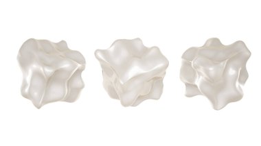 Süt bir formdur. 3d illüstrasyon, 3d canlandırma.
