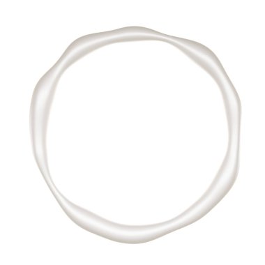 Halkalı süt izole edilmiş beyaz arka plan. 3d illüstrasyon, 3d canlandırma.