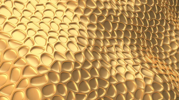 Luksus gylden baggrund med læder tekstur. 3d illustration , - Stock-foto