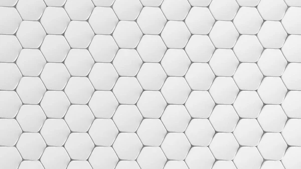 White hexagon background. 3d illustration, 3d rendering. — Stock Photo, Image