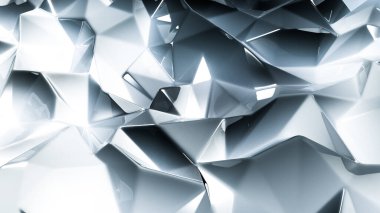 Tarz sahibi gri kristal arka plan. 3d illüstrasyon, 3d canlandırma.